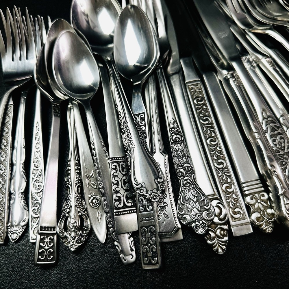 40 Vtg Stainless Flatware Mismatched Japan EKCO National Interpur Oneida Mixed - Picture 5 of 16